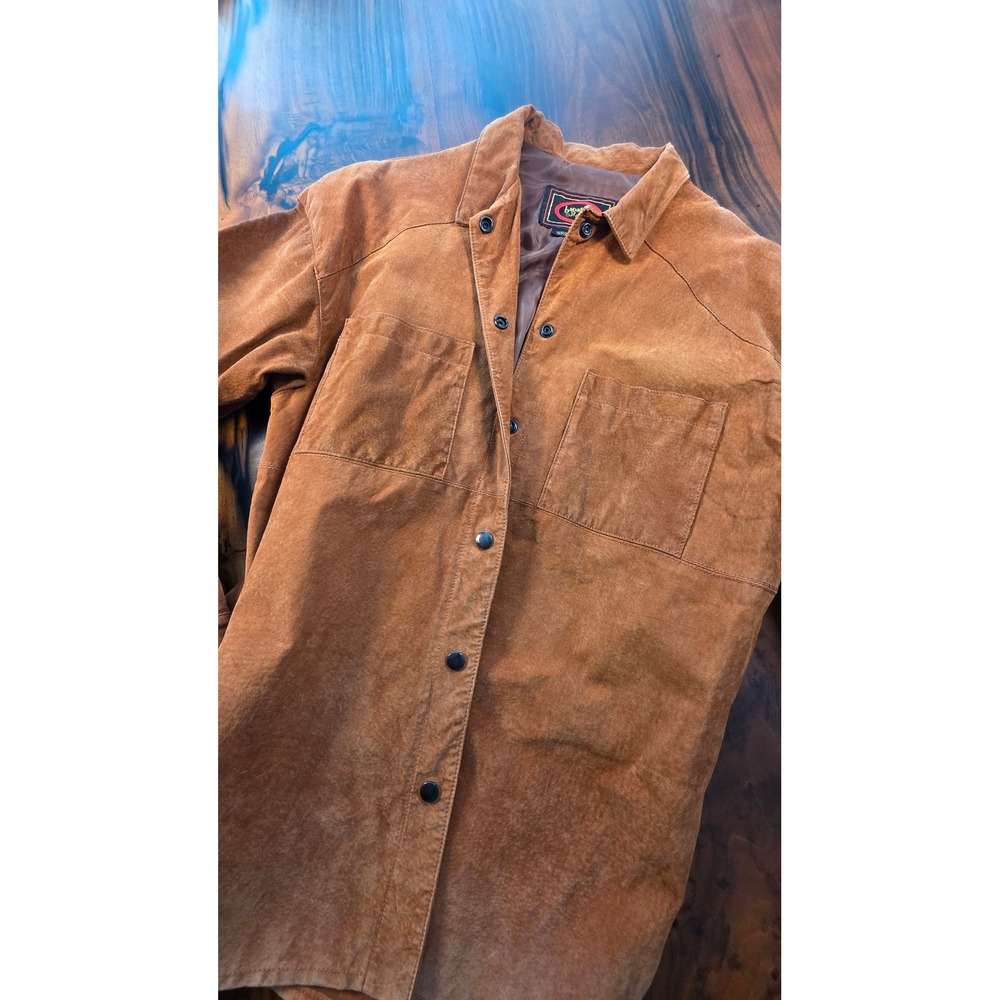 Bagatelle Sport Mens Vintage Cognac Brown Suede Leather  Western Rodeo